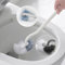 2 scopino per WC, design curvo angolato, spazzola per pulizia profonda, manico lungo in plastica e setole flessibili