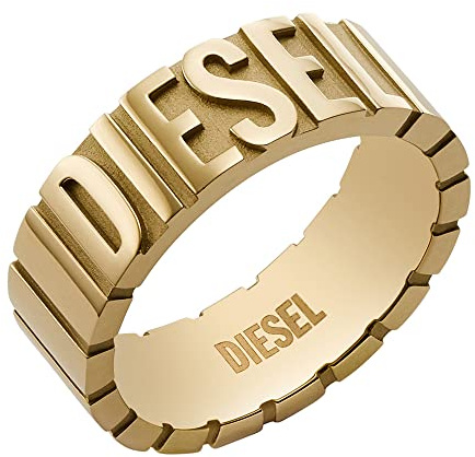 Diesel Bague pour homme en acier inoxydable ton or, DX1439710