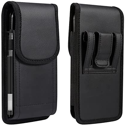 Vertikales Handy-Holster für iPhone 15 14 13 12 Pro Max, PU-Leder-Gürtel-Handy-Holster mit Clip für Samsung S23 Ultra, S22 Ultra, S21+, S20 Ultra, Tasche