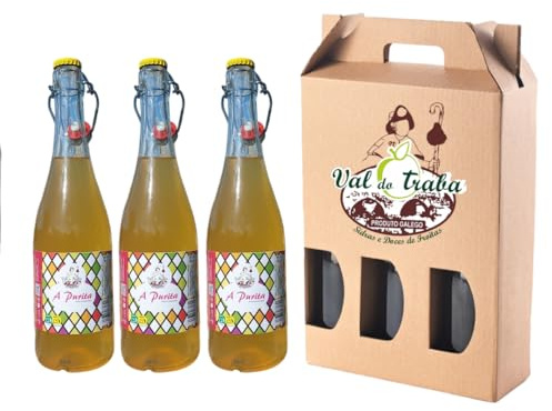 Sangria de Sidra A Purita - Val do Traba - Pack 3 botellas – Bebida refrescante de manzana, cítricos y canela.