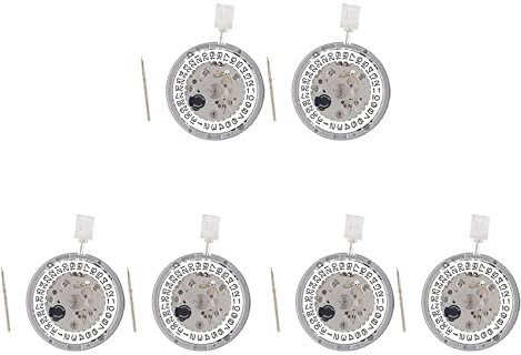 VENEKA 6PCS NH35A NH35 Bewegung Hohe Genauigkeit Mechanische Uhr Bewegung Datum bei 3 Datumsrad 24 Juwelen Automatische Selbstaufzug, Silber/