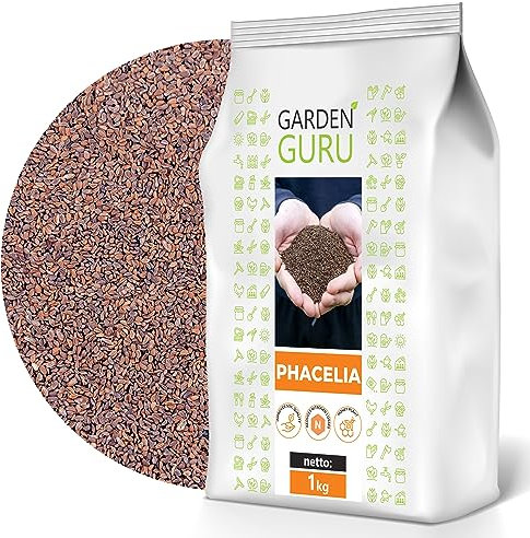 Phacelia 1 kg Bienenfreund Gründünger, Frischmantelsamen Saatgut Humusbildung Bodenverbesserung Bienenweide