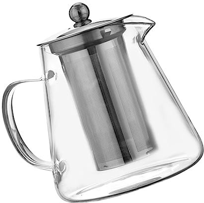 PRETYZOOM Blumenteekanne Aus Glas Teekessel Glas Glas Mit Teesieb Transparente Teekessel Für Lose Teefilter Wasserkocher Für Losen Tee Stahl Herd Duft