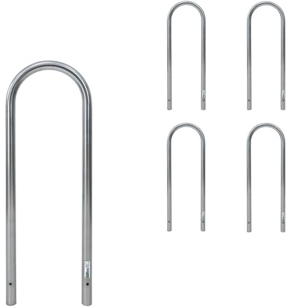 TRUTZHOLM 5X Fahrradanlehnbügel 115x41cm Edelstahl zum Einbetonieren Anlehnbügel Fahrradparker Fahrradständer Edelstahlanlehnbügel Absperrbügel