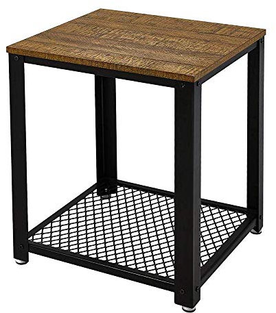 CLCulture Ende des Sofas, Couchtisch, Nachttisch, Wohnzimmertisch, Vintage-Stil, industrielle Couchtische aus Holz, Eisen und Metall, Wohnmöbel