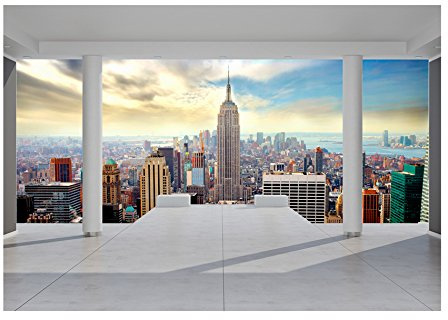 murando - Fototapete Vlies NEW YORK, 250x175 cm, Schlafzimmer, Wohnzimmer | Full HD Druck, 3D-Effekt, lichtbeständige Farben, ideal fürs Wohn- oder Schlafzimmer, schnelle Montage, lichtbeständig, edel