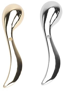 Healeved 2pezzi Spatola Viso in Lega Per Crema e Lozione Cucchiaio Cosmetico Multiuso Con Massaggio Mini Scoop Per Miscelare e Applicare Prodotti Di Bellezza