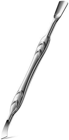 FERYES Elegant Precision Cuticle Pusher & Nail Cleaner - Dual-Ended Cuticle Stick Stainless Steel Cuticle Remover Tool for Flawless Nail Care