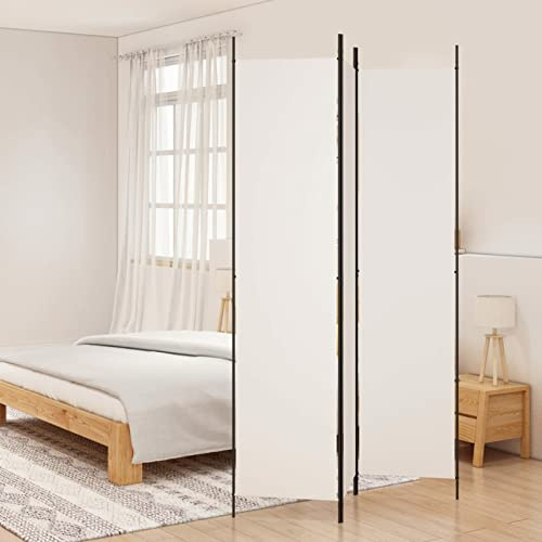 Homgoday Séparateur à 3 panneaux blanc 150 x 220 cm en tissu, meubles de séparation pour ambiances, paravent d'intérieur, séparé, panneaux de séparation pour intérieur