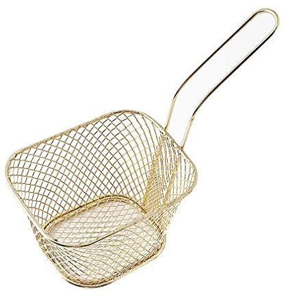 Cesta para Freír Freidora de Rejilla for Patatas Fritas de Acero Inoxidable, Cesta pequeña Cuadrada for Patatas Fritas, colador, Utensilios de Cocina Cesta para Freír Profunda Uso Comercial