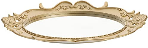 Abaodam Dekoratives Spiegeltablett Parfümtablett Make-up-displaytablett Schmuck-organizer Vintage-displaytablett Serviertablett Für Kommode Dekoratives Tablett Make-up-organizer-tablett