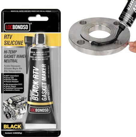 LOCBONDSO High Temperature Silicone Sealant Engine - Petrol-resistant, Antifreeze-resistant, Heat-resistant Sealant for Oil Pan & Valve Cover Gasket (RTV, 85g)