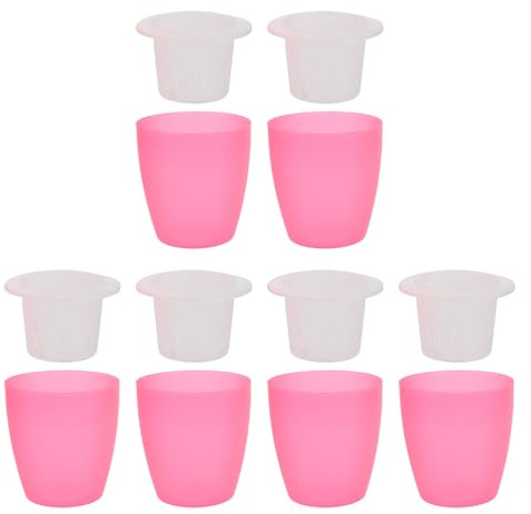 HANABASS Maceta de Plástico de Absorción Automática 6 Piezas Rosa