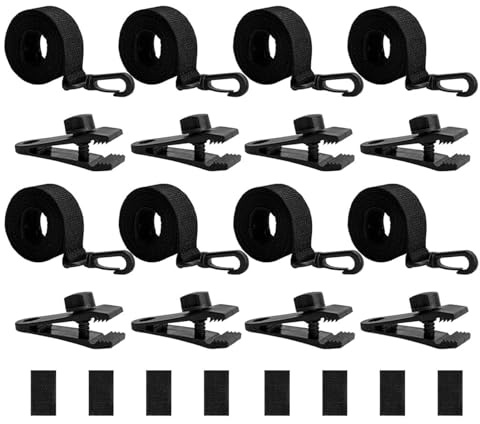 Pool Solar Cover Straps and Clips - Solar Cover Strap Kit,UV-Resistant Replacement Heat-Retaining with Hooks Clips for Outdoor Exercise Vacation Swimming