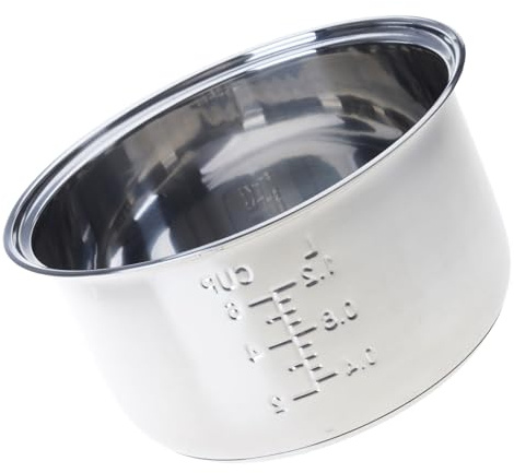 Ciotola interna di ricambio in acciaio inox 304 resistente per cuociriso antiaderente distribuzione uniforme del calore all'interno ciotola pentola interna del fornello di riso