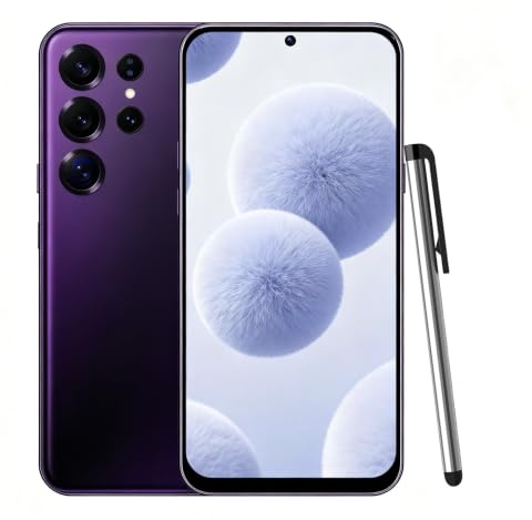 LilCost 4G Smartphone Unlocked, Android 12.0 Mobile Phones 6.6'' HD+ Screen, 4GB+32GB ROM/256GB SD, 4G Dual SIM Dual Camera, Face ID+WIFI+BT+FM+GPS+OTG (Dark purple)