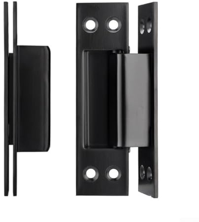 Vidonergy Cerniera a croce per porte con telaio in legno e alluminio, 127 x 35 mm, corpo in lega di zinco con componenti in acciaio inossidabile 304, apertura a 90 gradi, quando (nero)