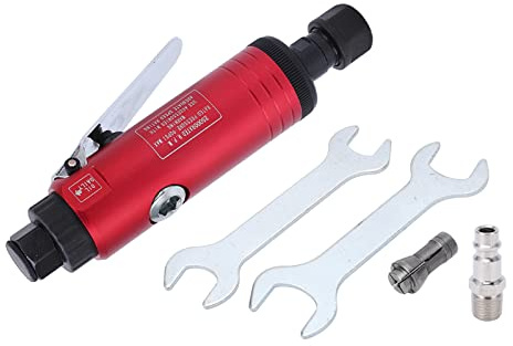 Amoladora neumática recta de 25000 rpm y 90 PSI con mandril de 3 mm y 6 mm para pulido, esmerilado y trabajos en metal en fábricas de moldes, neumáticos y calzado. (Estilo de la UE)