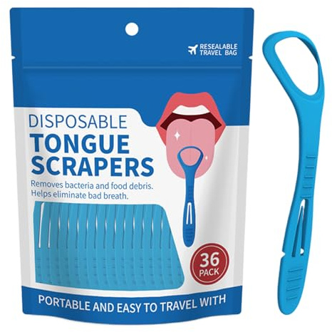 Limpia Lengua para Adultos | 36 unidades de raspadores de lengua | Limpiador de lengua que reduce el mal aliento | para Familia, Amigos, Niños, Niñas, Compañeros, Cumpleaños, Hogar,