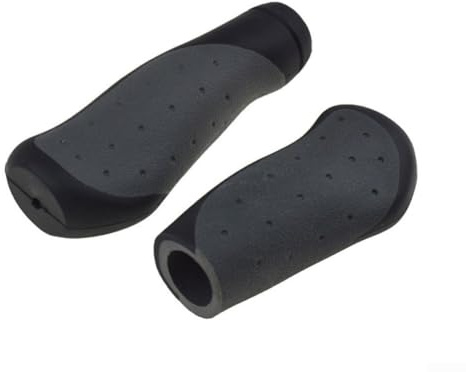 Puños ergonómicos para manillar de bicicleta con reposamuñecas, goma TPR antideslizante que absorbe los golpes para barras de 22,2 mm, cómodas opciones largas y cortas para (largo + corto)