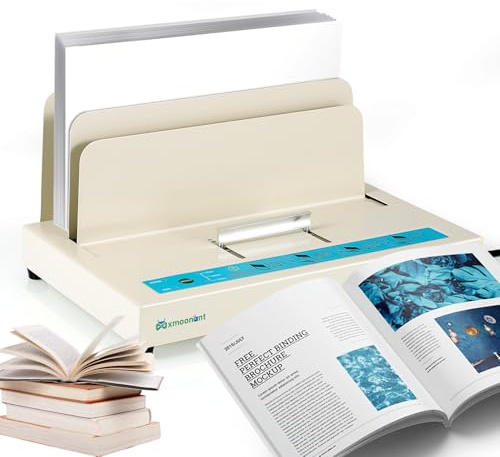 Mxmoonant Relieuse thermique, max. 500 feuilles, boîtier en métal laqué