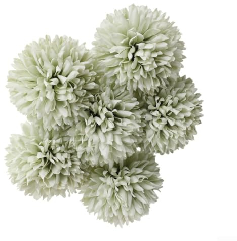 6-pack konstgjord maskros hyacint hortensia blommor siden falska växter för hem bröllop fest bordsdekoration display (AL3-064 grön)