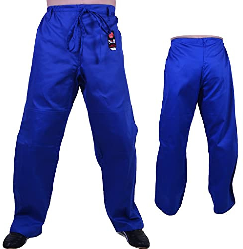 MAR | Martial Arts Judo Trousers, Blue Judo Uniform | Men & Women; Kids & Adult Sizes | Judo Suit - Bottoms; Judo Gi Adult, Judo Suits for Kids, BJJ, Aikido Suit