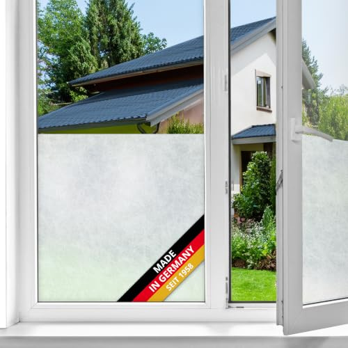 d-c-fix Premium Fensterfolie Reispaper 90 cm x 1,5 m statisch haftend | Statische Sichtschutzfolie mit modernem Muster für Glasflächen – selbsthaftend, blickdicht, dekorativ