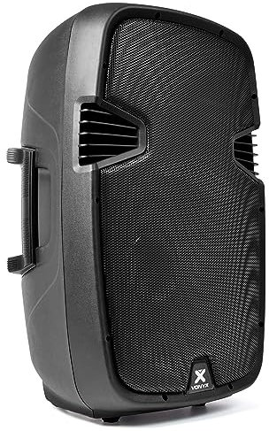 VONYX SPJ-1500ABT Enceinte Active 800 Watts avec Bluetooth, Enceinte Amplifiée, Sonorisation Professionnelle, Boitier ABS Solide, Haut-Parleur Mobile, Woofer 15 Pouces, Entrée Ligne Micro