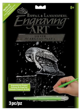 Royal & Langnickel(R) Silver Foil Engraving Art Kit 8X10-Snowfall at Night