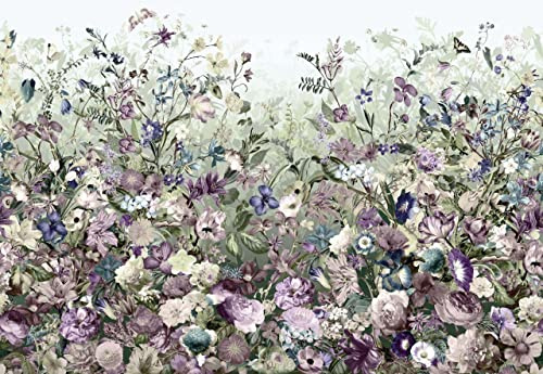 Komar Vlies Fototapete BOTANICA | Größe 368 x 248 cm | Tapete, Wand Dekoration, Blumen, Floral, Schlafzimmer, Romantik, Wohnzimmer, Blumenmotiv | XXL4-035