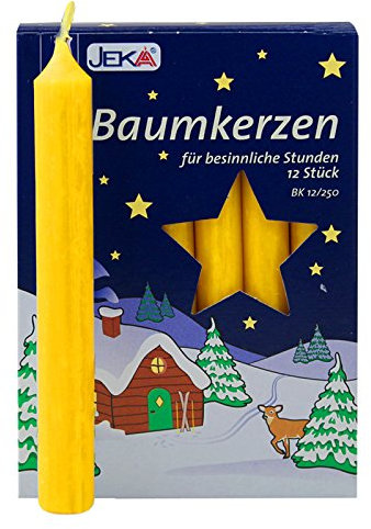 OLShop AG 2er Pack Baumkerzen Natur ca. 15 x 125 mm (2 x 12 Stück) Weihnachtskerzen, Christbaumkerzen, Pyramidenkerzen