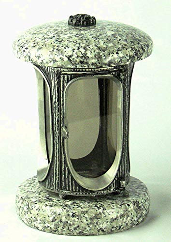 designgrab Alu Grablampe aus Aluminium in Antikoptik in Granit Schlesisch