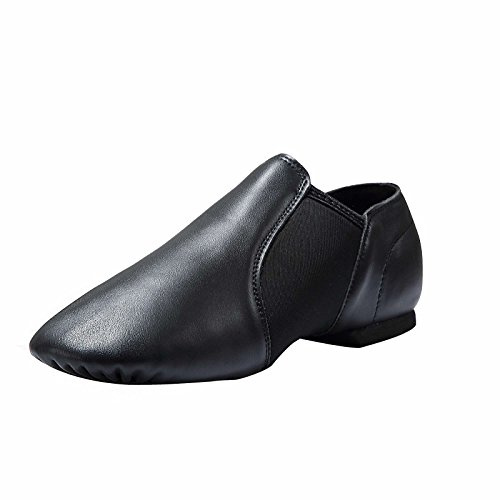 Dynadans Leather Slip-on Jazz Shoe for Girls 12M Little Kid Black