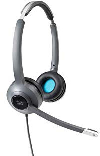 Cisco Systems Headset 522, kabelgebundenes 3,5-mm-Doppel-On-Ear-Headset mit USB-A-Adapter, dunkelgrau, 2 Jahre Garantie mit beschränkter Haftung (CP-HS-W-522-USB=) Einheitsgröße/einstellbar