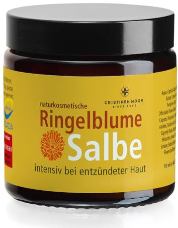 Cristinenmoor®calendula crema - cosmetica naturale certificata - 110ml - intensiva per eczema, pelle secca e infiammata, ferite - rigenera e lenisce la pelle