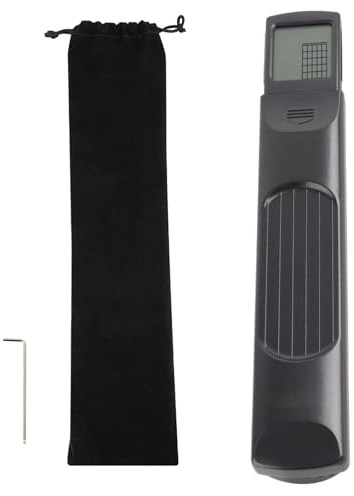 29x5x 4cm/11,4x2x1,6 po Manche D'entraînement Guitare De Poche, Mini Outil D'entraînement Guitare à 6 Frettes Et Entraîneur D'accords Avec écran Graphique Rotatif Adapté Aux Débutants