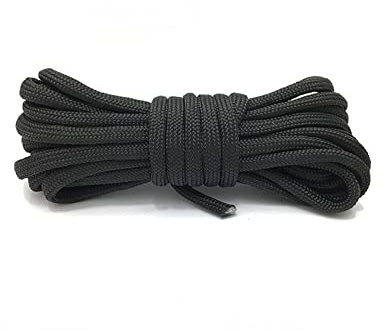 3m Paracord-Armbänder, Paracord-Kordel, 550, multifunktionales Paracord-Seil, Fallschirmschnur, Outdoor-Survival-Seil für Armbänder, Lanyard, Schlüsselanhänger, Survival-Camping, Klettern, Schwarz