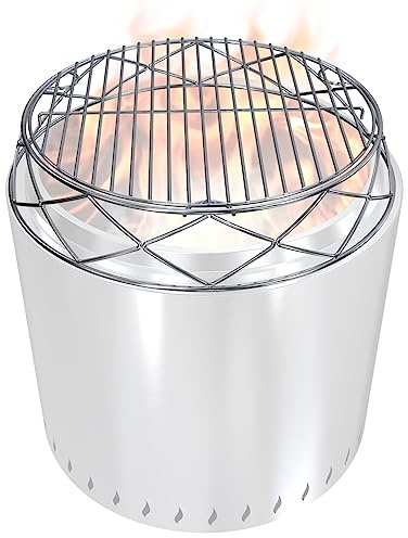 Fire Pit Accessory Kit for 19.5 Inch Solo Stove Bonfire, Stainless Steel Fire Pit Stand & Grill Cooking Grate for Bonfire Fireplace Tools