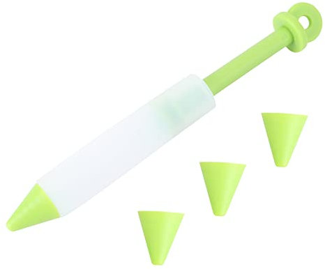 Angoily Silicone Piping Pen Set Chocolate Decorating Pen Cake Decorating Tools 4 Nozzles Baking Icing Tool for Pastry and Cookie Decoration