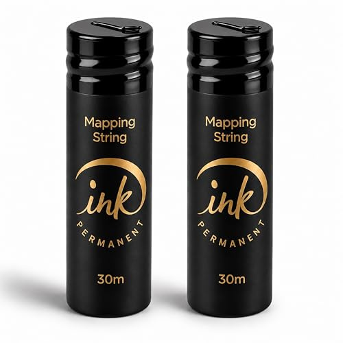 Ink Permanent Augenbrauen-Mapping-Saite schwarz vorgefärbt 2x30m PMU