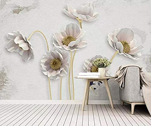 Murales De Pared 3D Modernos De Joyería De Flores Rosas Claras De Estilo Europeo De Lujo Tv Pared Pintado Papel Tapiz De 3D Decoración Dormitorio Fotomural Sala Mural-430cm×300cm