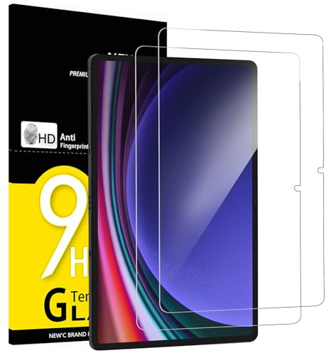 NEW'C 2 Piezas, Protector Pantalla para Samsung Galaxy Tab S10 Lite / S10 FE, Tab S9 / S9 FE 11 Pulgadas, Antiarañazos, Cristal Templado Ultra Resistente