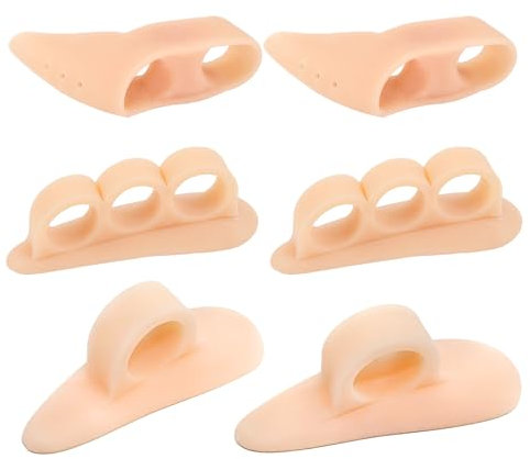 RTRTGS 3 paia Dita a martello correttore, Cuscinetti in Gel per Dita a Martello, Anello per Alluce Valgo, Raddrizza Dita Dei Piedi, Allineatori e Piastre per Dita Curve, Ad Artiglio e a martello