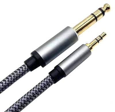 ZAMASS Audio Cable for Guitar 6.5mm To 3.5mm Male Stereo Two-channel Audio Cable Microphone Computer Mixer Audio Cable (Color : B, Size : 2m)