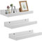 SHUESS Mensola da parete bianca 30 cm, set di 3 scaffali da parete, in legno, per bagno, soggiorno, cucina, camera da letto