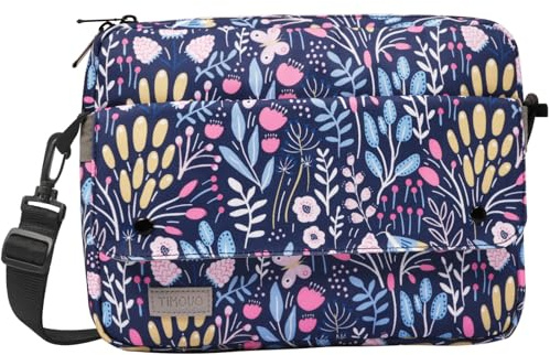 TiMOVO 9-11 Funda de Tableta con Bandolera para iPad 10ª Gen. 10.9, iPad 9ª/8ª/7ª Gen. 10.2, iPad Air 11/Air 5ª/4ª Gen. 10.9,Galaxy Tab A9+/A9 Plus 11, Flor de Colores