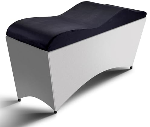 MoyRetty gebogene Wimpernbett-Schaumstoffauflage (58,9 x 178,8 cm), hochdichtes Massagekissen, ergonomisches Massagebett mit abnehmbarem Bezug, Schwarz