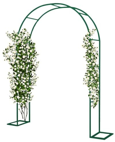 Hochzeitsbogenständer, Kletterpergola Aus Metall Für Den Garten, Spalierstütze Für Rosenranken, Torbogen Für Rasen, Terrasse, Hochzeitszeremonie, Partydekoration(Color:A,Size:L350xH220xW40CM)