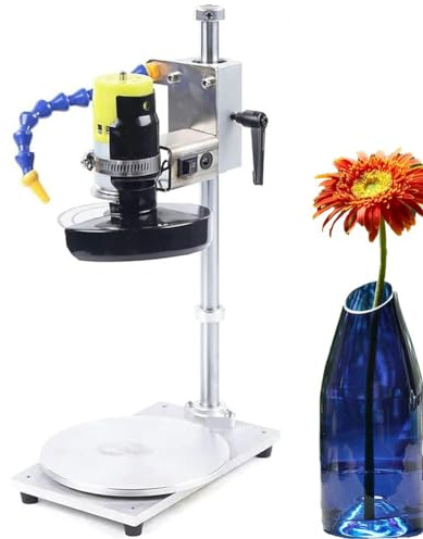 Elektrische DIY-Flaschenschneidermaschine, Weinflaschen-Glasschneider-Werkzeugsatz, 3000–6000 U/min einstellbare Geschwindigkeit, DIY-Kreativhandwerk-Glasflaschenschneider for runde/quadratische